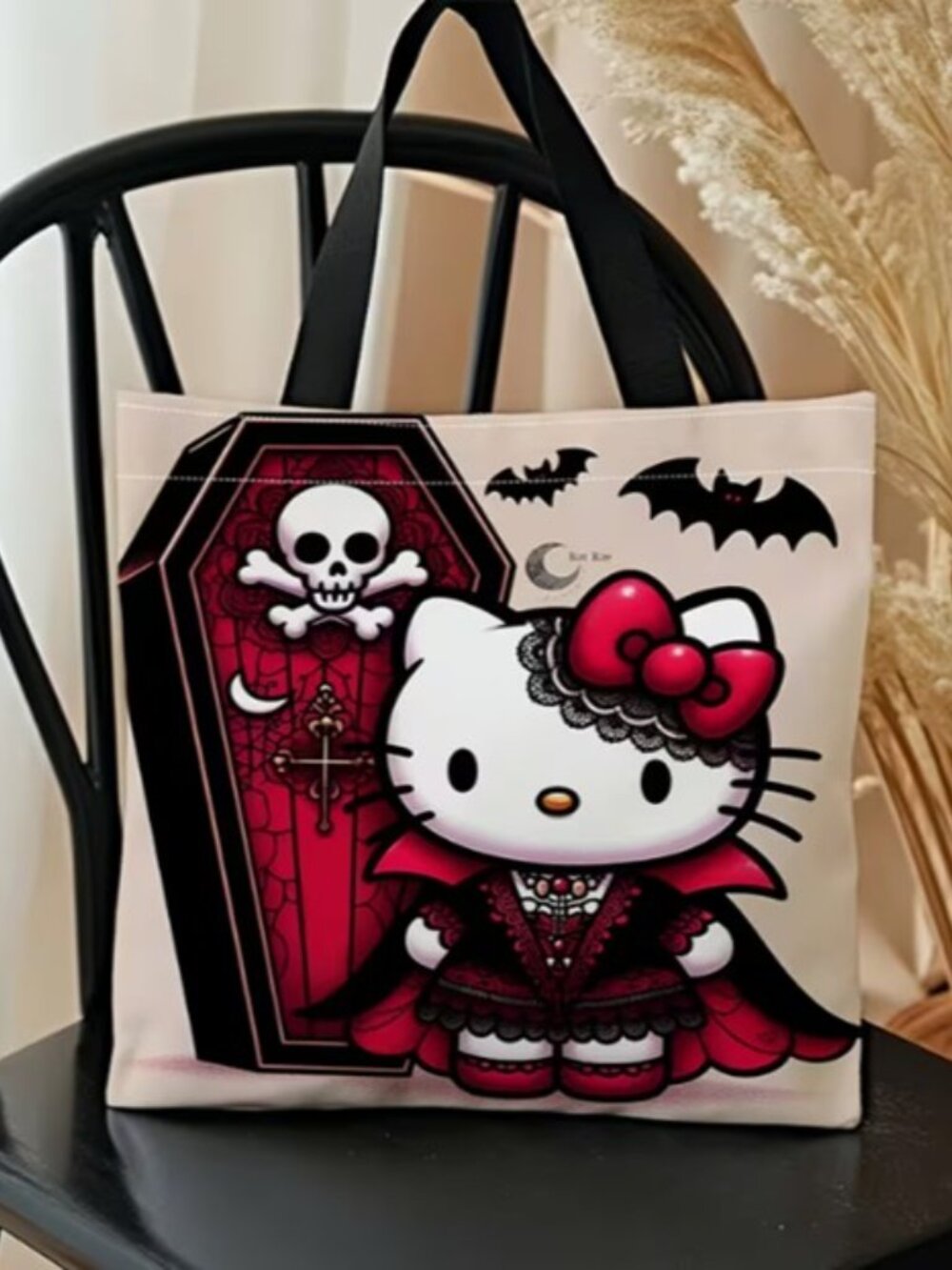 HELLO KITTY “Cute Lil’ Dracula” Goth Shopping Tote Bag (BRAND-NEW & SO CUTE!) - Picture 4 of 5